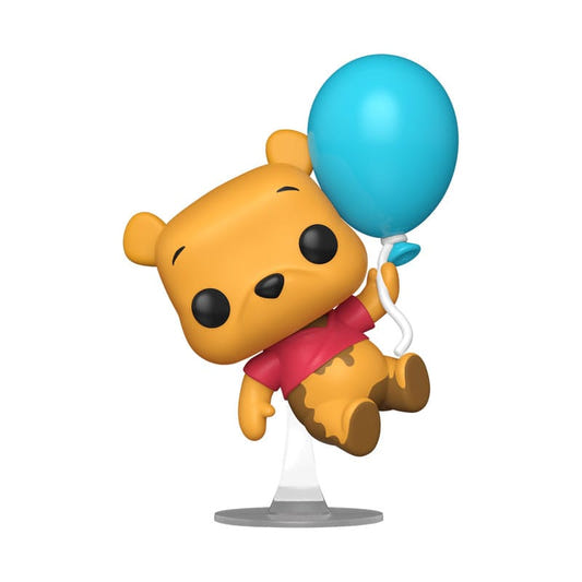 Disney Winnie the Pooh with blue balloon Funko Pop! Animation vinyl figure on a clear stand