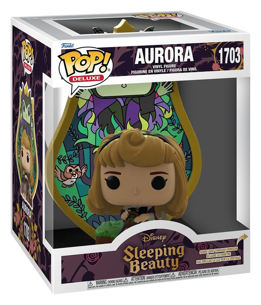 Funko Pop! Deluxe Disney Aurora vinyl figure 1703 in its Sleeping Beauty window box