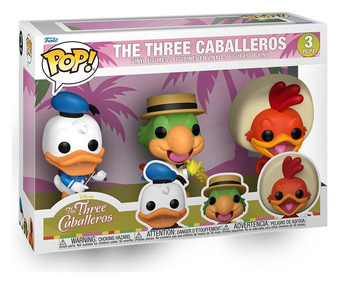 Disney The Three Caballeros Funko Pop! 3-pack vinyl figures in their window box