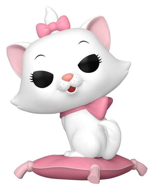 Funko Pop! Disney Marie vinyl figure from The Aristocats, white kitten with pink bow on a cushion