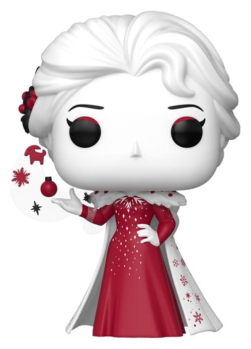 Funko Pop! Disney Frozen holiday Elsa vinyl figure in white and red festive gown