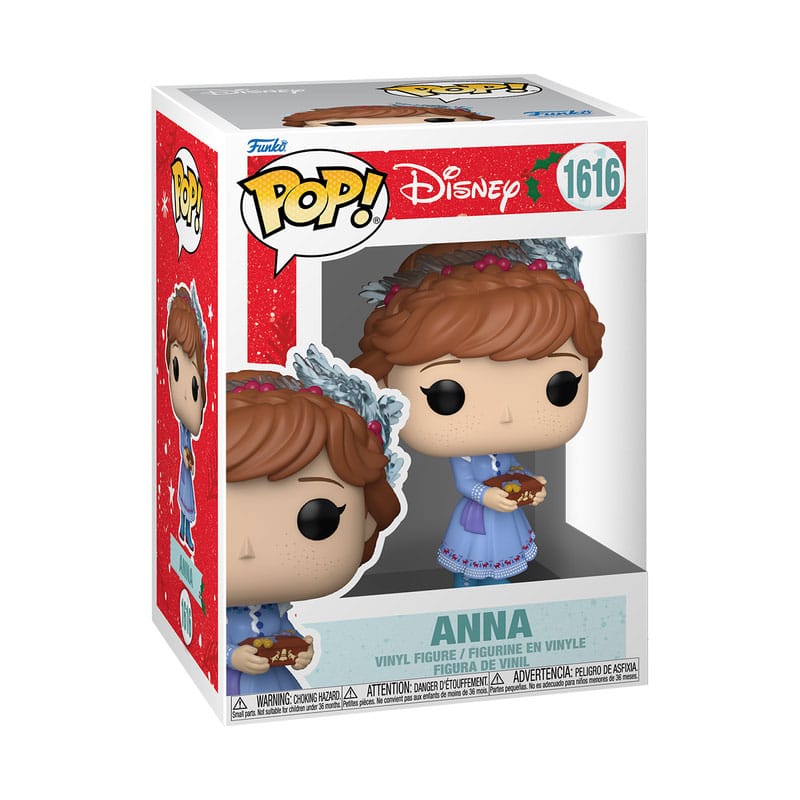 Funko Pop! Disney Holiday Anna vinyl figure 1616 in its festive window display box