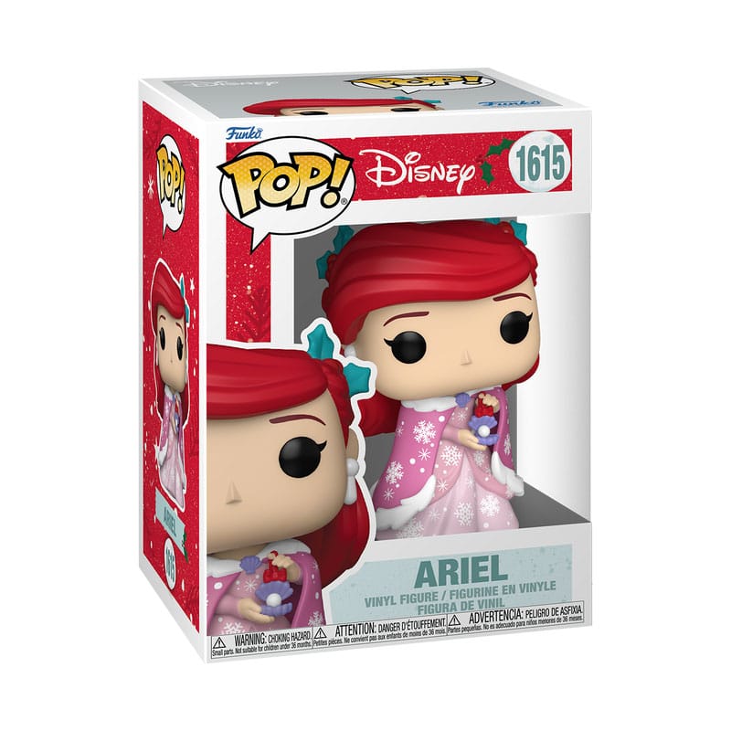 Funko Pop! Disney Holiday Ariel vinyl figure 1615 in its festive window display box