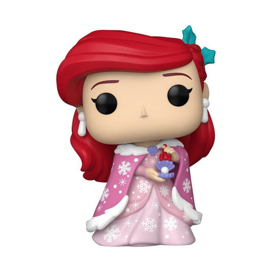 Funko Pop! Disney Holiday Ariel vinyl figure in pink snowflake winter robe