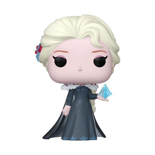 Funko Pop! Disney Holiday Elsa vinyl figure in dark winter gown holding an ice crystal