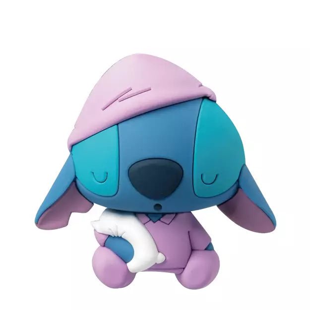 Disney Stitch Series 1 bag clip: Stitch in Pajamas foam figure with nightcap and pillow
