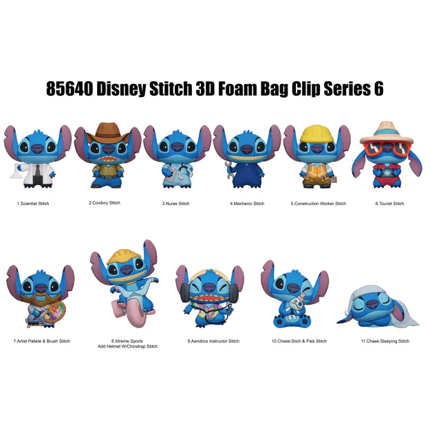 Disney's Stitch Series 6 Bag Clips - Loaded Dice