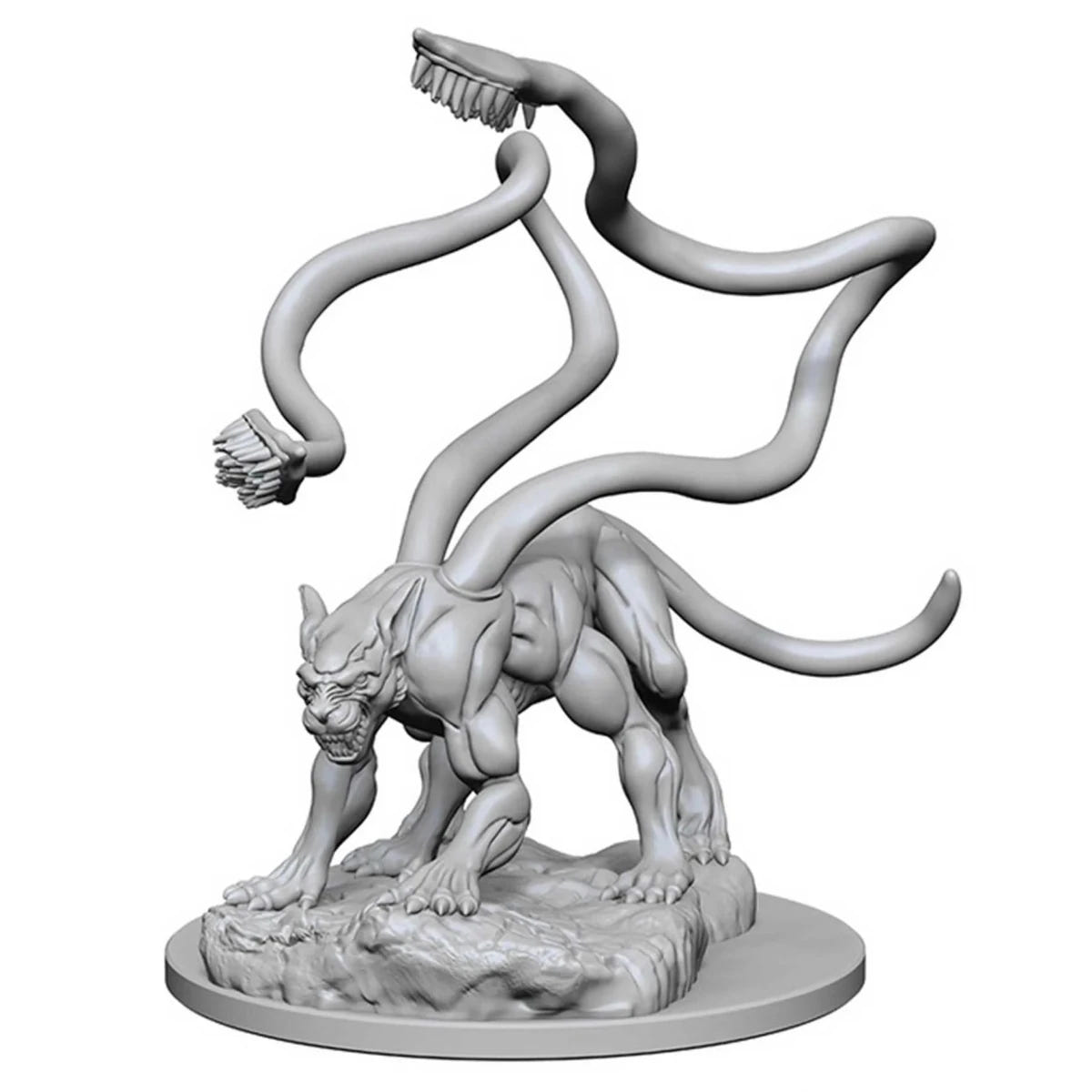 WizKids D&D Nolzur's Marvelous Unpainted Miniatures Displacer Beast, front three-quarter view