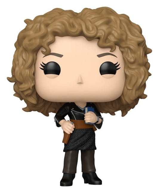 Funko Pop! TV River Song vinyl figure from Doctor Who with curly hair holding her diary