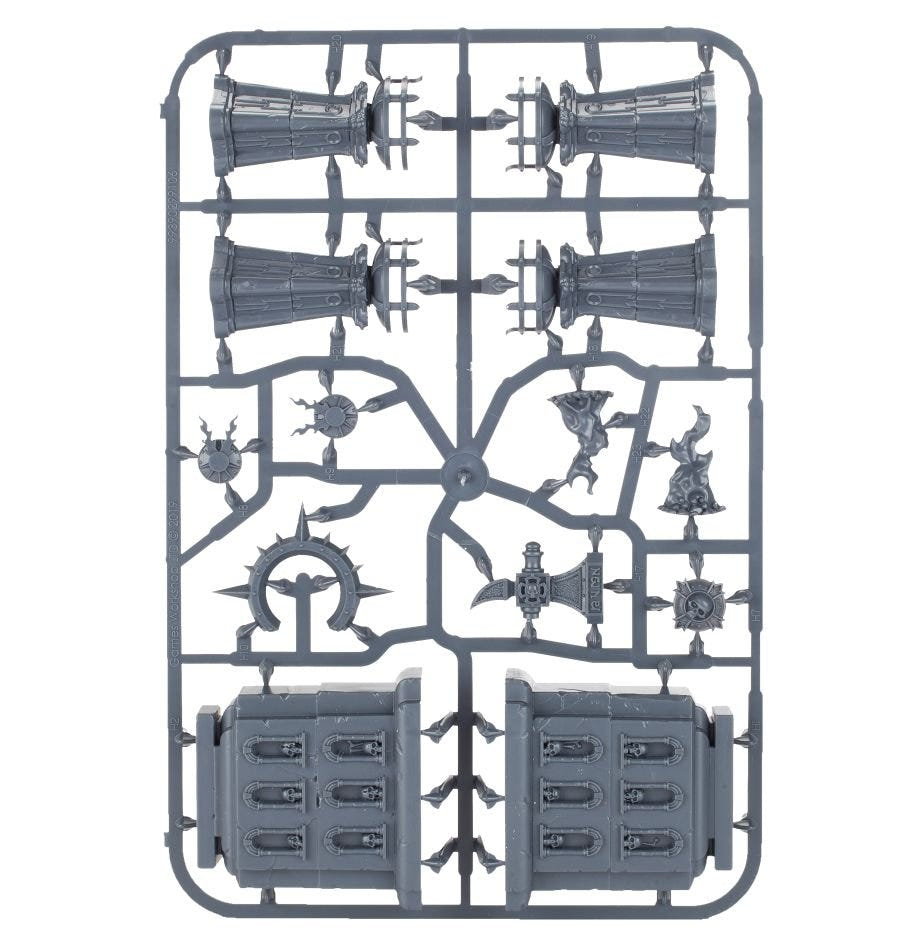 Dominion of Sigmar Timeworn Ruins unpainted plastic sprue, frame 3 of 4