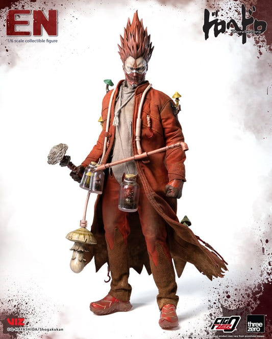 threezero FigZero Dorohedoro En figure in fabric coat with mushroom jars, cane and hookah
