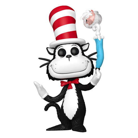 Dr. Seuss Cat in the Hat Funko Pop! Plus vinyl figure in red and white striped hat and red bow tie