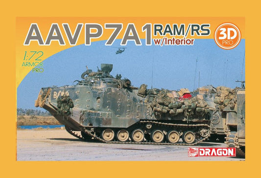 Dragon 1:72 AAVP7A1 RAM/RS with Interior kit, box front with title and artwork