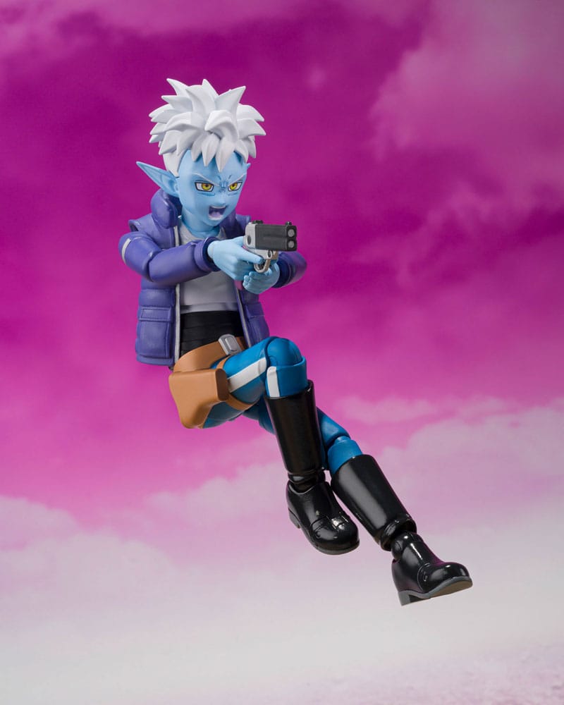 Dragon Ball Daima S.H.Figuarts Glorio figure, leaping pose aiming a pistol