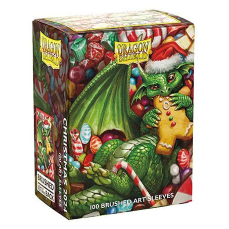 Dragon Shield - Brushed Art Standard Size Sleeves 100pk - Christmas 2024 - Loaded Dice
