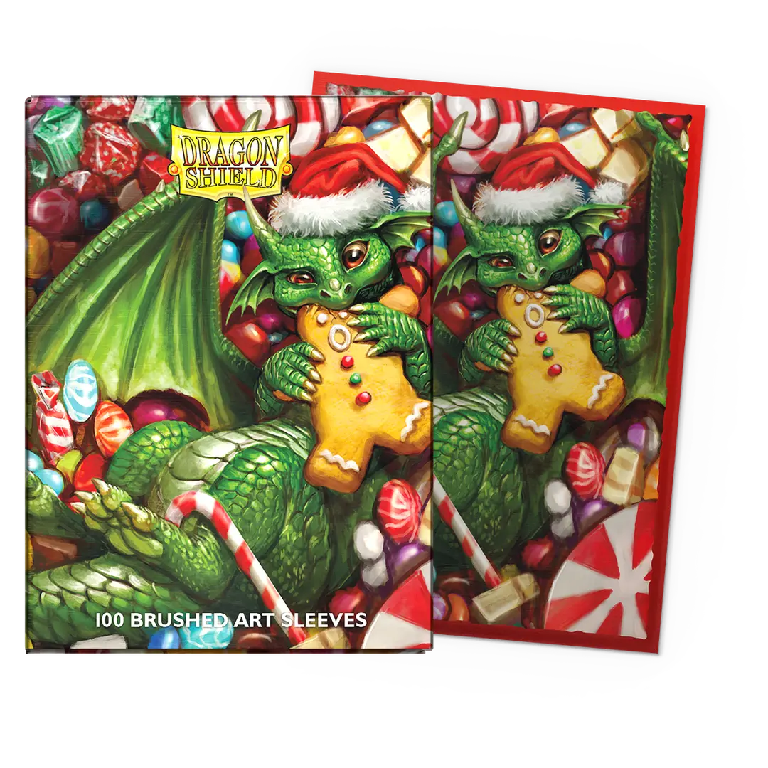Dragon Shield - Brushed Art Standard Size Sleeves 100pk - Christmas 2024 - Loaded Dice