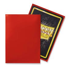 Dragon Shield - Classic Standard Size Sleeves 100pk - Crimson - Loaded Dice