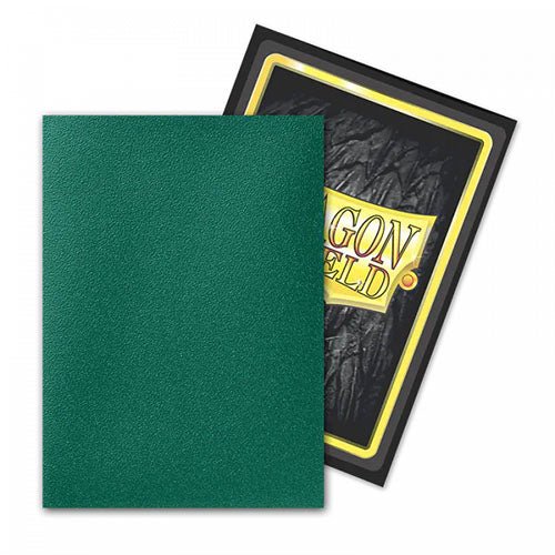 Dragon Shield - Matte Dual Standard Size Sleeves 100pk - Limited Edition Metallic Power Green - Loaded Dice