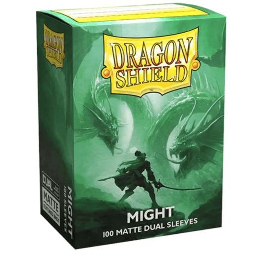 Dragon Shield - Matte Dual Standard Size Sleeves 100pk - Might Green - Loaded Dice