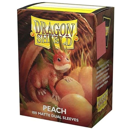 Dragon Shield - Matte Dual Standard Size Sleeves 100pk - Peach - Loaded Dice