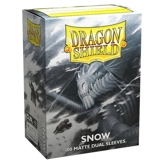 Dragon Shield - Matte Dual Standard Size Sleeves 100pk - Snow - Loaded Dice
