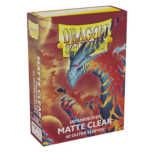 Dragon Shield - Matte Japanese Size Outer Sleeves 60pk - Clear - Loaded Dice