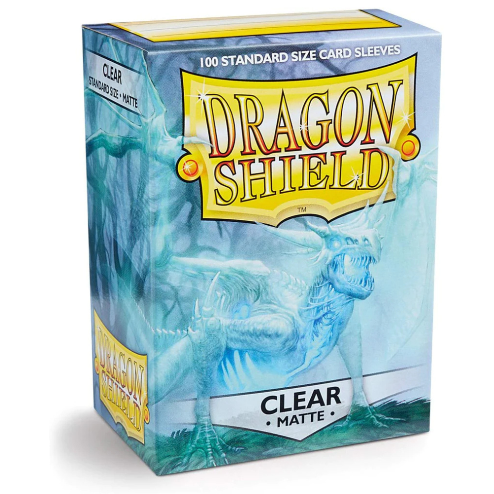 Dragon Shield - Matte Standard Size Sleeves 100pk - Clear - Loaded Dice