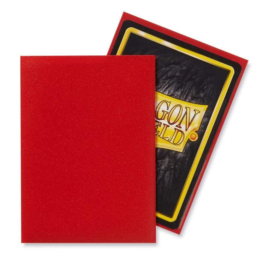 Dragon Shield - Matte Standard Size Sleeves 100pk - Crimson - Loaded Dice