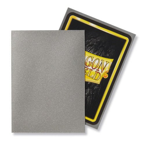 Dragon Shield - Matte Standard Size Sleeves 100pk - Silver - Loaded Dice