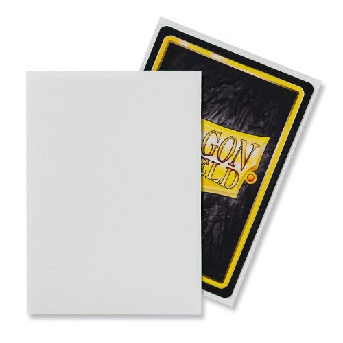Dragon Shield - Matte Standard Size Sleeves 100pk - White - Loaded Dice