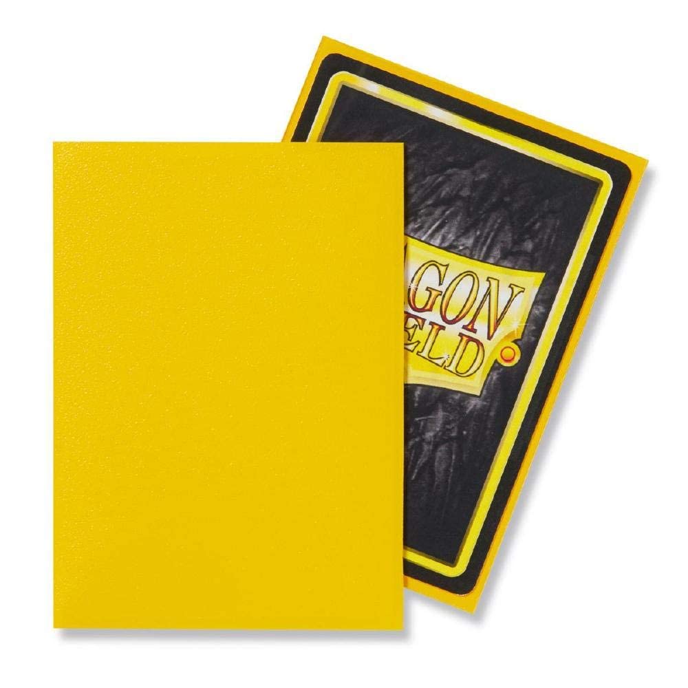 Dragon Shield - Matte Standard Size Sleeves 100pk - Yellow - Loaded Dice