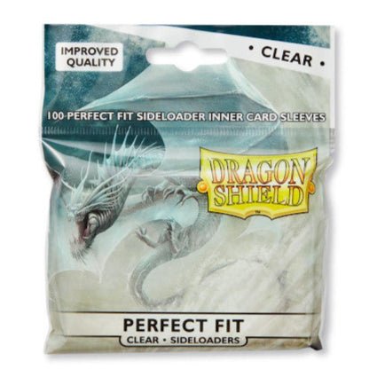 Dragon Shield - Perfect Fit Sideloaders Standard Size Sleeves 100pk - Clear - Loaded Dice