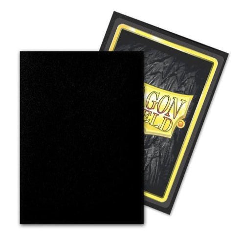 Dragon Shield - Standard Size Outer Sleeves 100pk - Matte Black - Loaded Dice