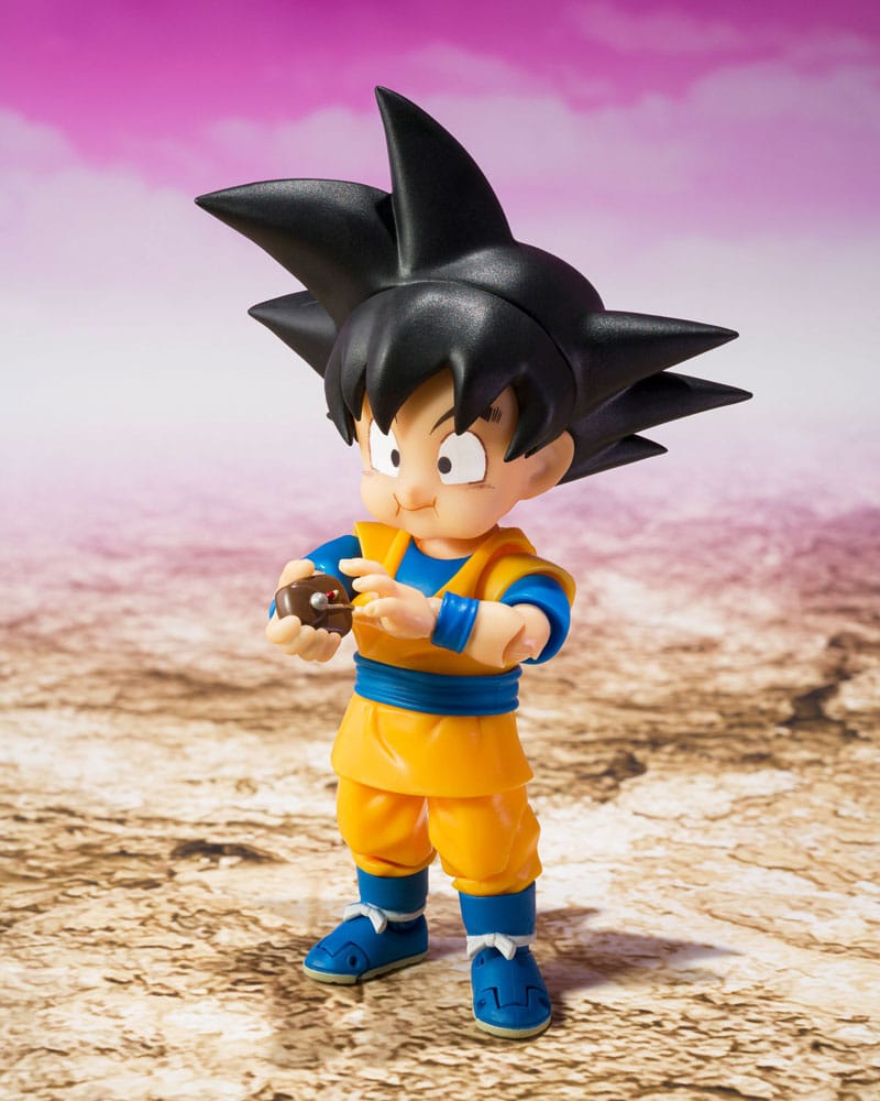 Dragonball Daima S.H.Figuarts mini Goku figure, shown with the Supreme Kai Mini listing