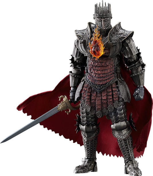 Max Factory figma Arisen from Dragon's Dogma 2 in dark armour and red cape with glowing Heart