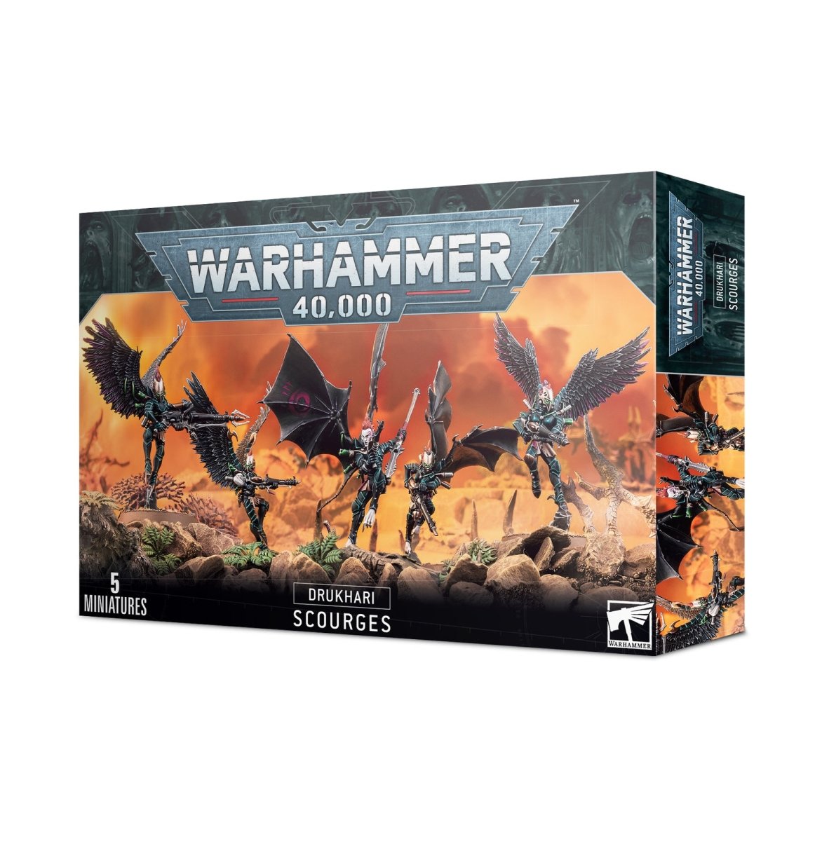 Drukhari Scourges box front, Games Workshop Warhammer 40,000