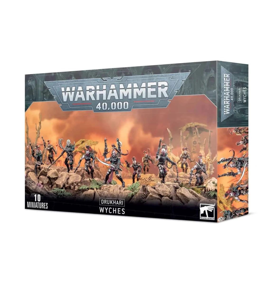 Warhammer 40,000 Drukhari Wyches box front, 10 miniatures