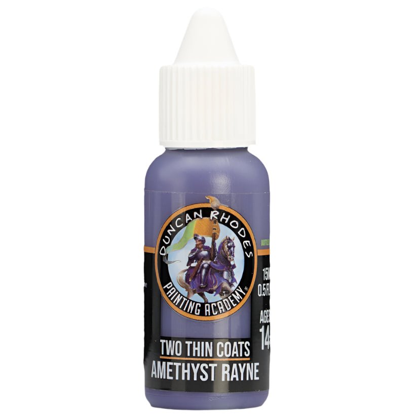 Duncan Rhodes Two Thin Coats Amethyst Rayne Shadow paint in a 15ml dropper bottle
