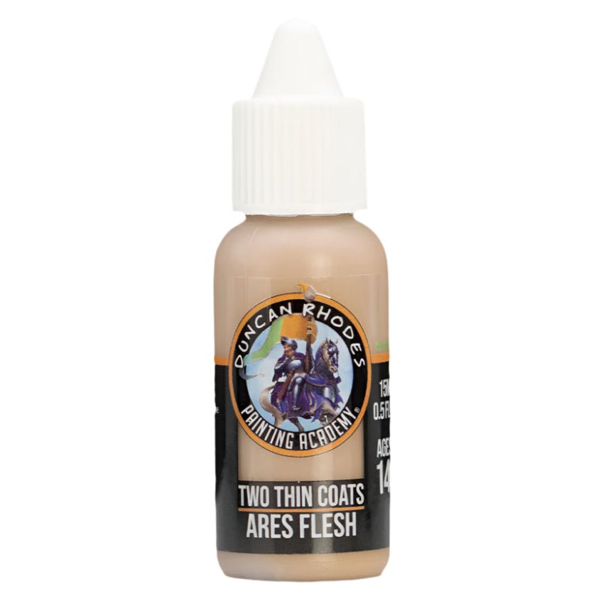 Duncan Rhodes Two Thin Coats Ares Flesh highlight paint in a dropper bottle, front label