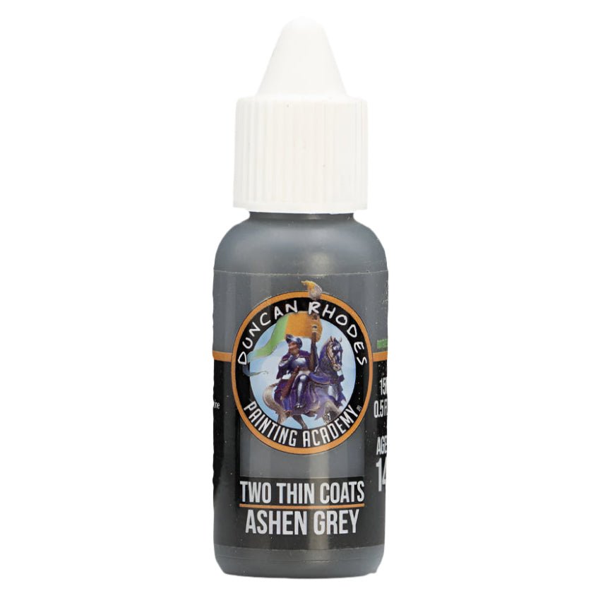 Duncan Rhodes Two Thin Coats Ashen Grey Shadow paint in a 15ml dropper bottle