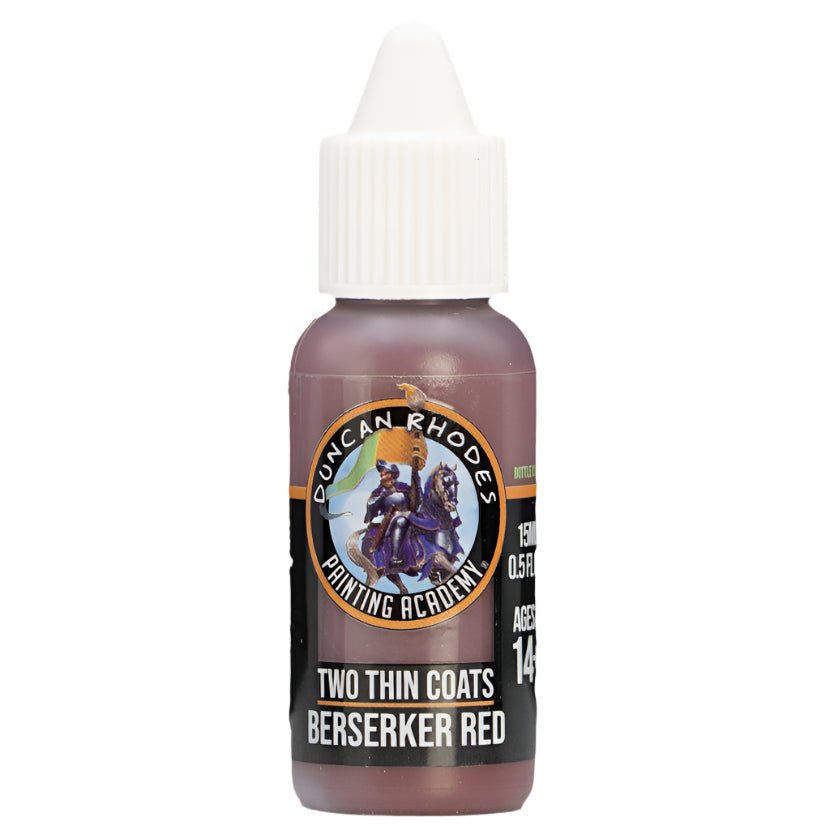 Duncan Rhodes Two Thin Coats Berserker Red (Shadow) dropper bottle, filled with dark red paint