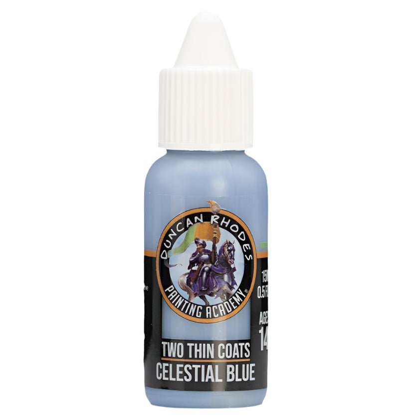 Duncan Rhodes Two Thin Coats Celestial Blue Highlight paint in a 15ml dropper bottle
