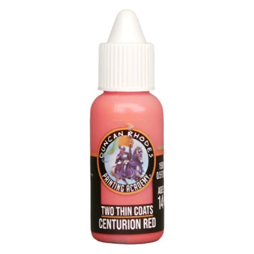 Duncan Rhodes Two Thin Coats Centurion Red highlight acrylic paint in a 15ml dropper bottle