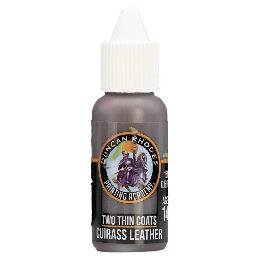 Duncan Rhodes Two Thin Coats Cuirass Leather shadow paint in a dropper bottle