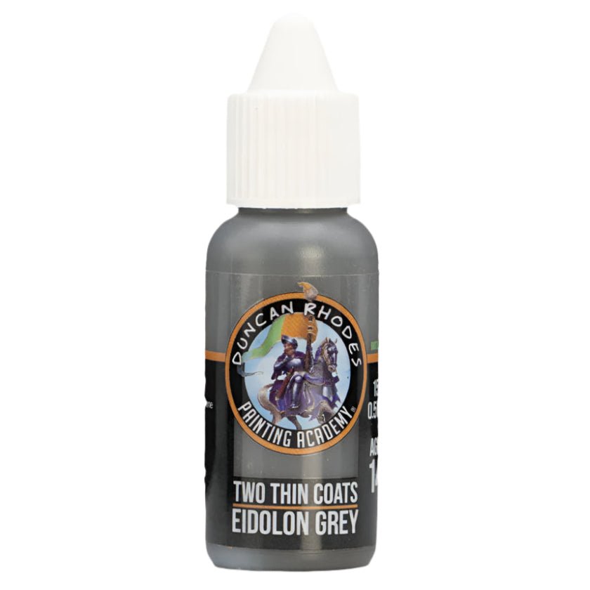 Duncan Rhodes Two Thin Coats Eidolon Grey dropper bottle, a grey Midtone paint
