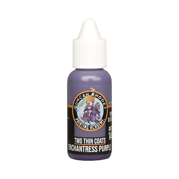 Duncan Rhodes Two Thin Coats Enchantress Purple dropper bottle, a rich purple Midtone paint