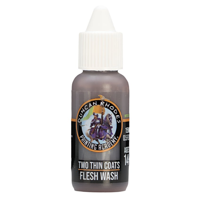 Duncan Rhodes Two Thin Coats Flesh Wash in a 15ml dropper bottle