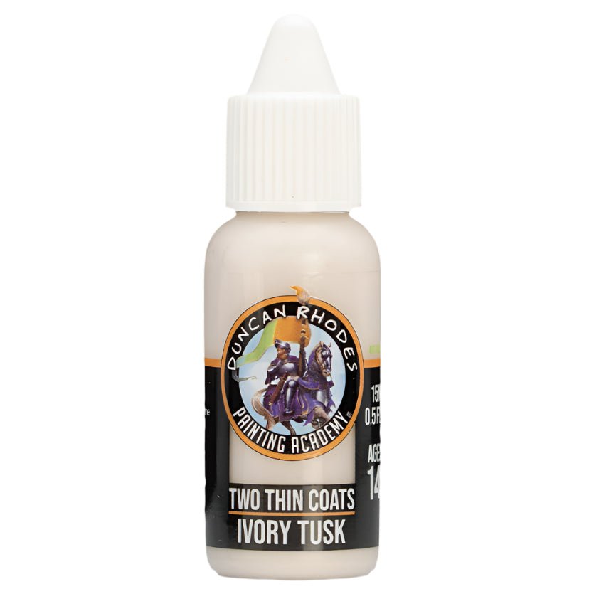 Duncan Rhodes Two Thin Coats Ivory Tusk midtone paint in a dropper bottle
