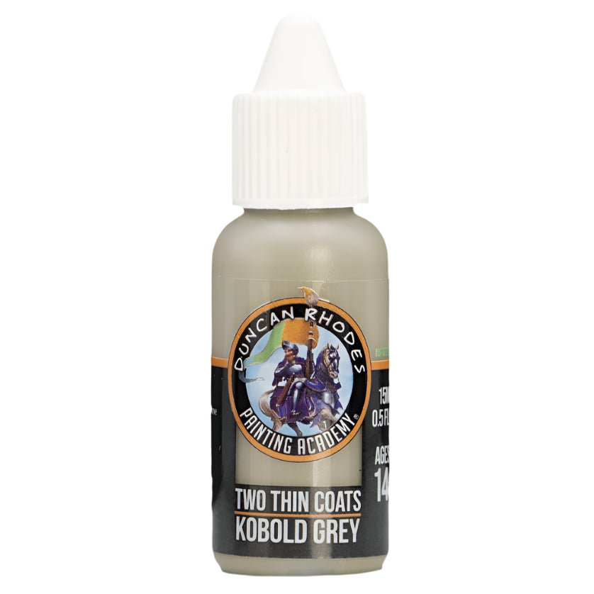 Duncan Rhodes Two Thin Coats Kobold Grey (Highlight) dropper bottle, filled with khaki grey paint