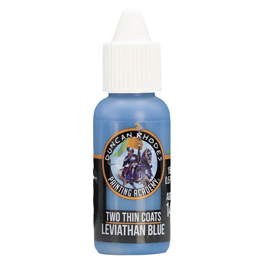 Duncan Rhodes Two Thin Coats Leviathan Blue (Highlight) dropper bottle, filled with blue paint
